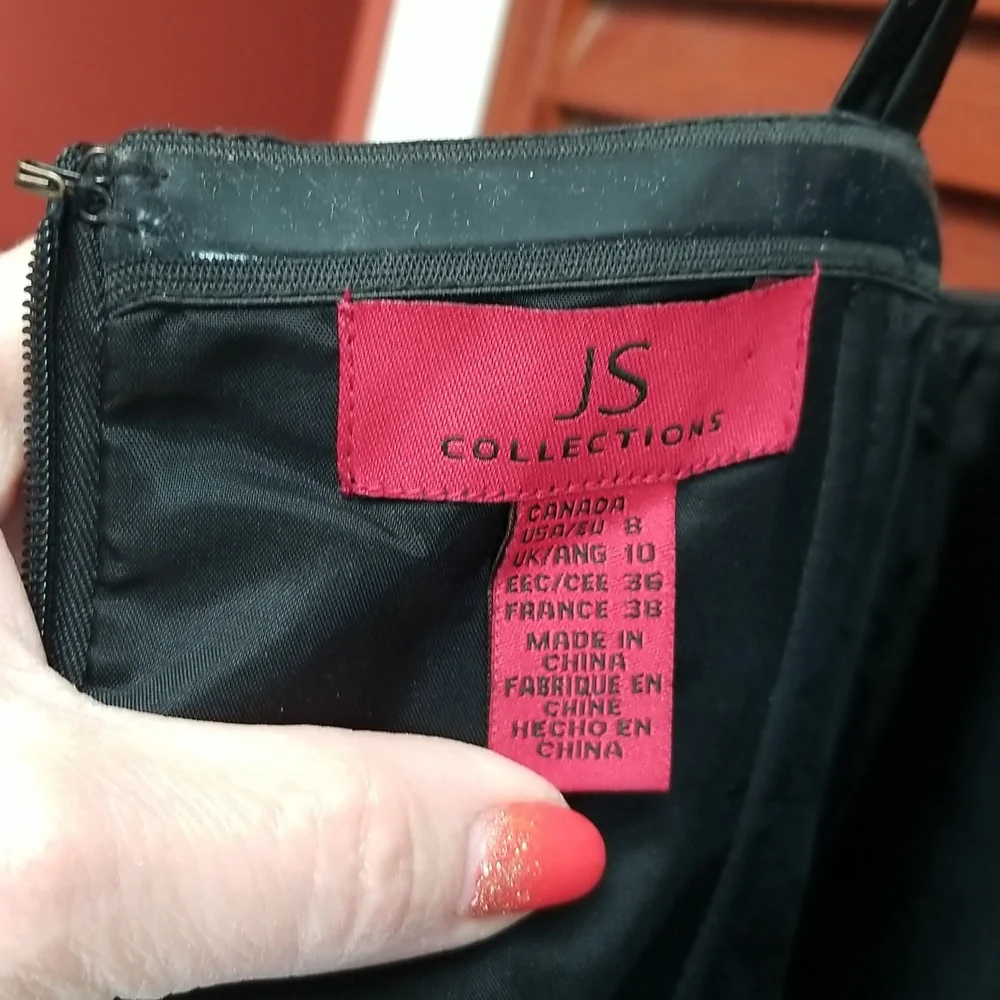 🖤Black🖤 & White Pleated Long Dress - Picture 11 of 14